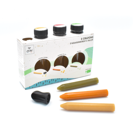 Coffret découverte 3 crayons - Citron Confit + Basilic + Piment