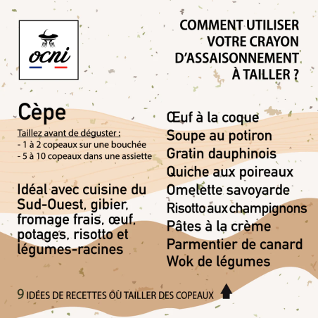 Coffret épicurien | 3 crayons: piment d'espelette (bio) + cèpe