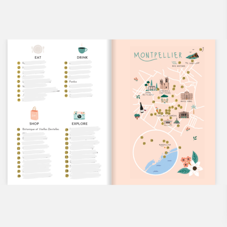 Carnet Montpellier + carte postale