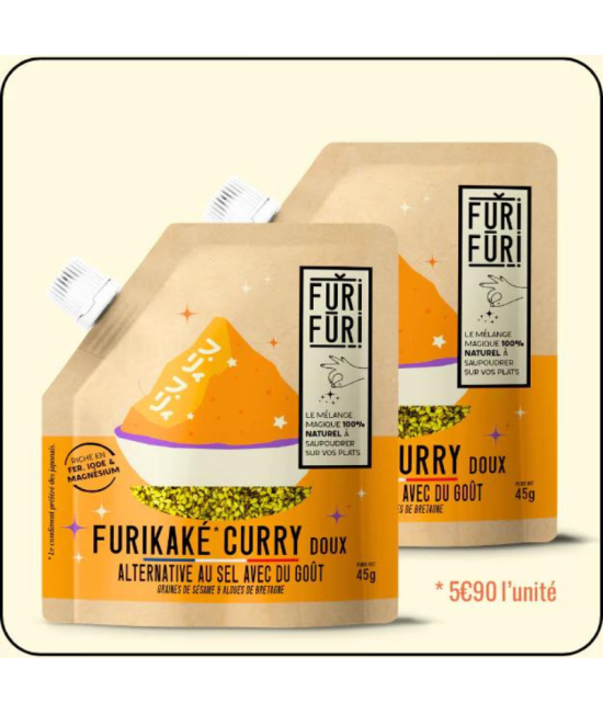 FURIKAKE CURRY DOUX DUO - Alternative au sel - Condiment sésame