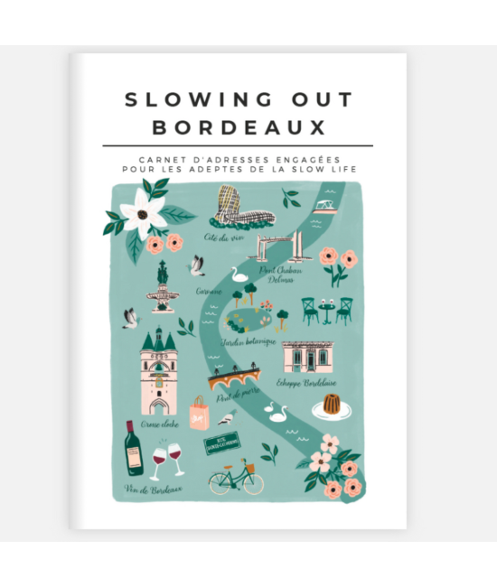 City guide éco-responsable Bordeaux + carte postale Slowing Out