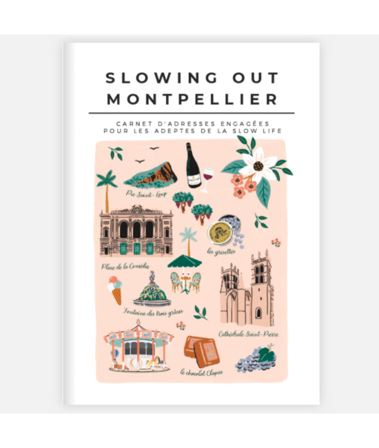 City guide éco-responsable Montpellier + carte postale Slowing