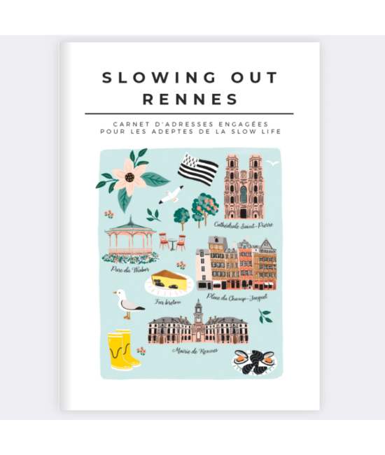 City guide éco-responsable Rennes + carte postale Slowing Out