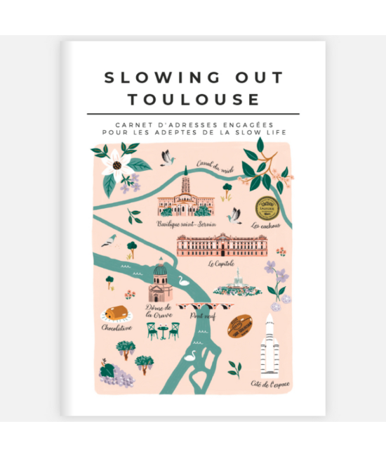 City guide éco-responsable Toulouse + carte postale Slowing Out