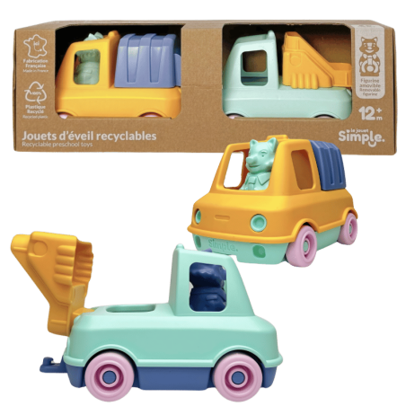 Camions-Trains Coffret Duo: Poubelle/Pompier