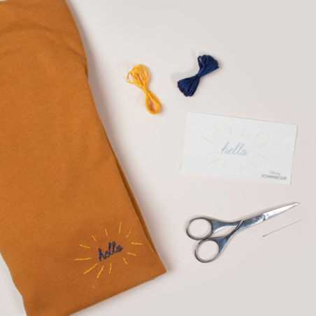 Kit de broderie: Hello