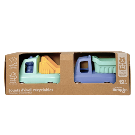 Camions-Trains Coffret Duo: Pompier/Benne