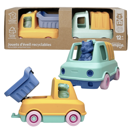 Camions-Trains Coffret Duo: Benne/Poubelle