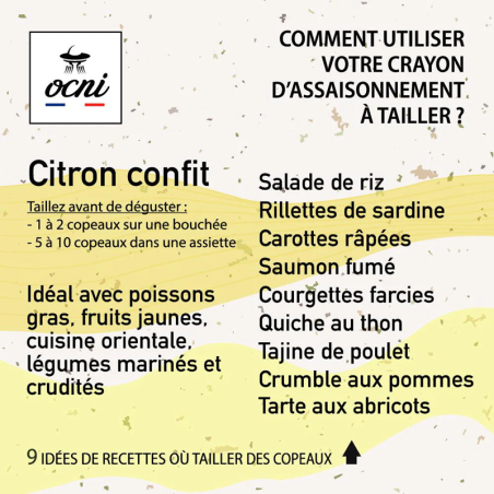 Coffret 1 crayon Citron confit / biologique