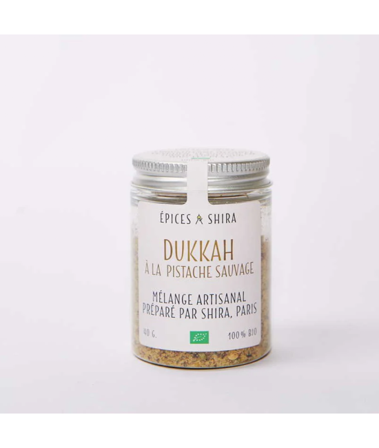 Pot de mélange d'épices: Dukkah aux pistaches sauvages