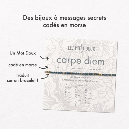 Bracelet code morse: Carpe Diem