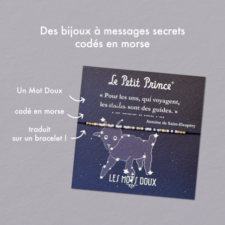 Bracelet code morse Le Petit Prince: Étoiles