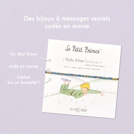 Bracelet Code Morse Le Petit Prince: Heureux