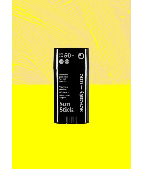 Stick solaire blanc visage SPF50+ naturel