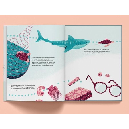 Livre "Suis du doigt la tortue de mer"