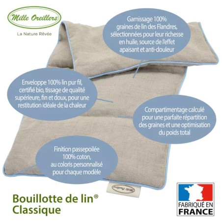 Bouillotte de lin Classique