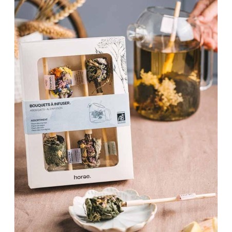 Coffret de 4 bouquets à infuser Bio