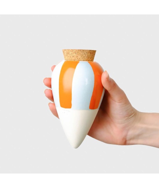 Olla hydratante Rayé orange et bleu