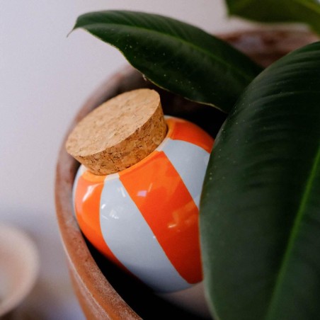 Olla hydratante Rayé orange et bleu