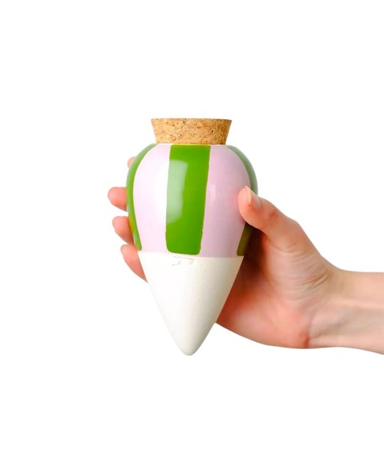 Olla hydratante Rayé vert et lilas
