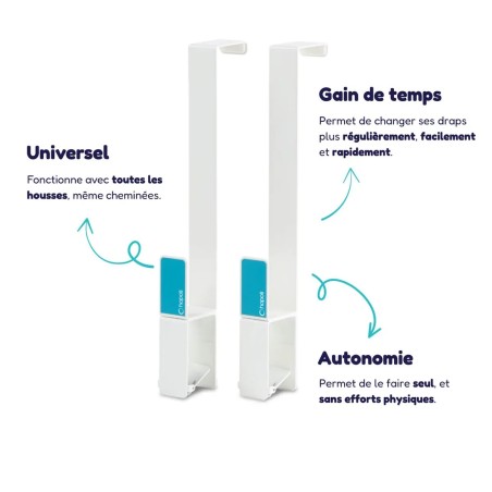 Pince enfile housse de couette