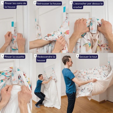 Pince enfile housse de couette