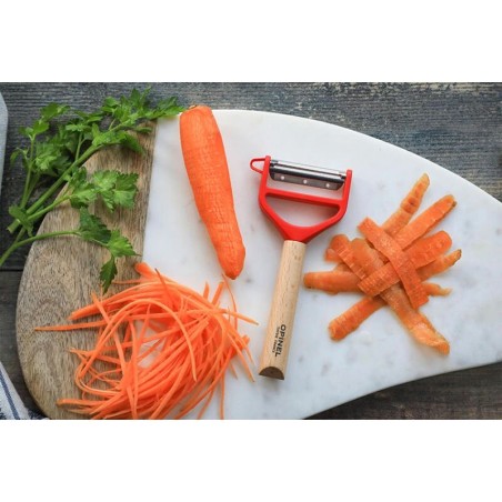 Eplucheur T-Duo Bois et Rouge