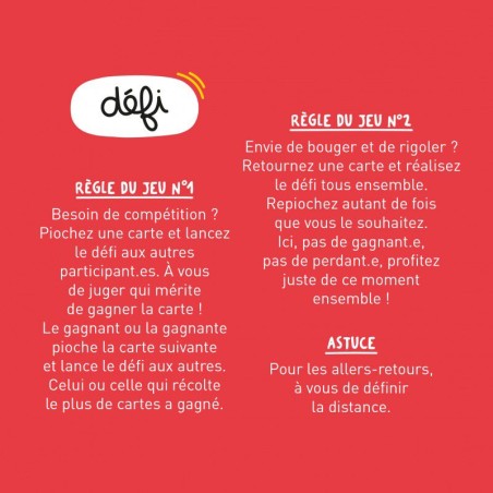 Jeu de carte défis cool - Move It
