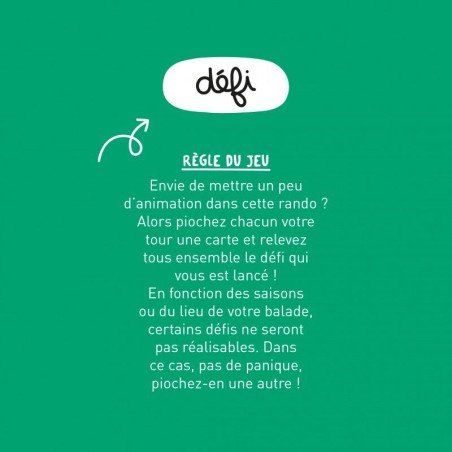 Jeu de carte défis cool - Rando Dingo