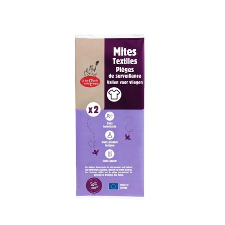 Lot de 4 pi&egrave;ges de surveillance mites textiles