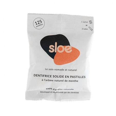 DENTIFRICE SOLIDE A CROQUER - RECHARGE 125 PASTILLES